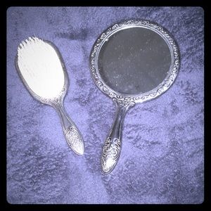 Vintage Brush and mirror set